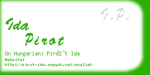 ida pirot business card